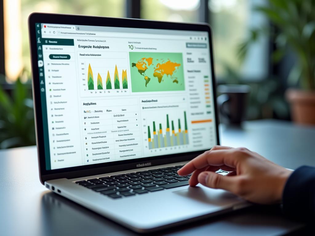 Analytics dashboard sa laptop